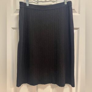 VTG St.John Collection Black Knit Pleated Straight Skirt Old Money  - 16 - EUC